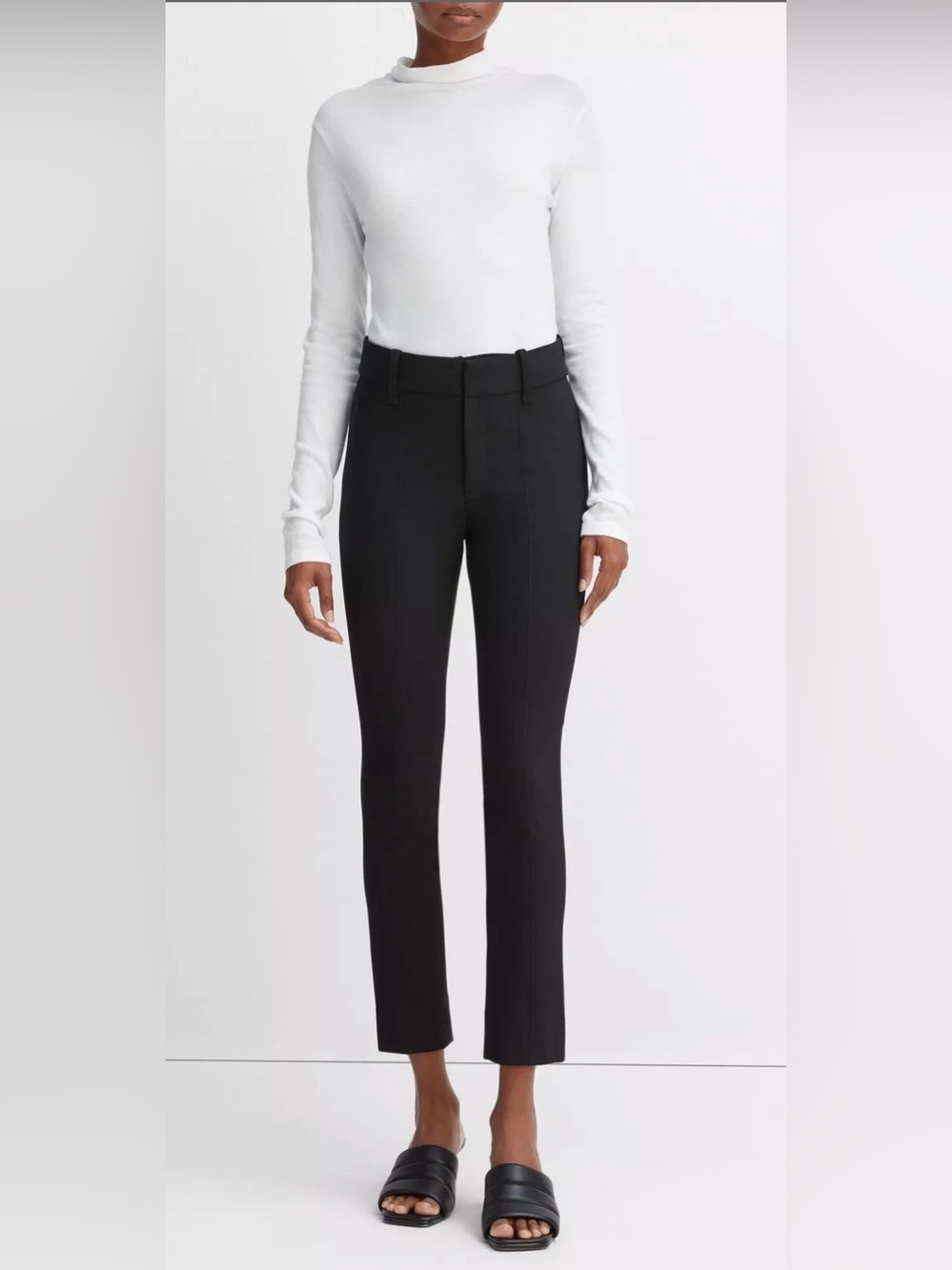 Vince High-Rise Cigarette Pants – Black – Size 2
